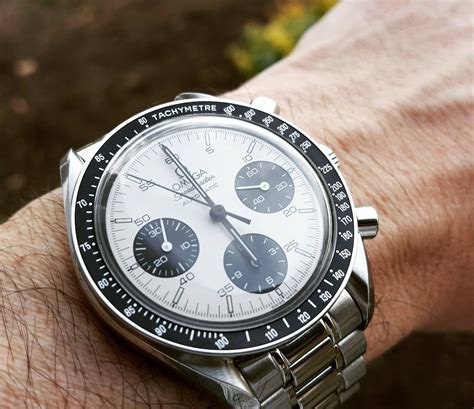 omega speedmaster white panda|omega speedmaster panda.